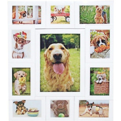 Гламур-2 белая деревянная мультирамка