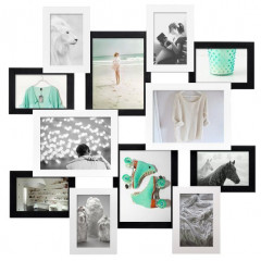 Memories MAX-4 чёрно-белая деревянная мультирамка