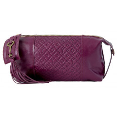 048-08-31/4 Косметичка кожаная ключ фуксия