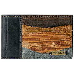 004-08-45 визитница мужская «Фьорды». Цвет черный