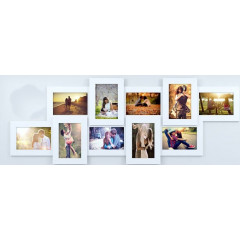 Путешествие деревянная белая мультирамка