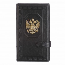 006-09-53А визитница мужская «Государь» с латунным орлом
