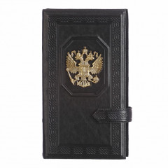 006-09-53А визитница мужская «Государь» с латунным орлом