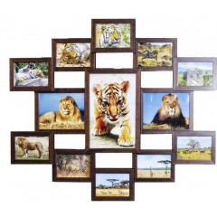 Престиж-1 деревянная коричневая мультирамка