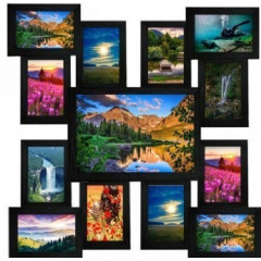 Восторг-2 чёрная деревянная мультирамка