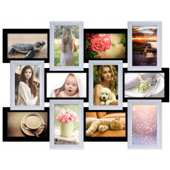 Story-4 чёрно-белая деревянная мультирамка