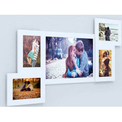 Фантазия-2 белая деревянная мультирамка