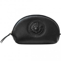 048-08-51 Косметичка кожаная чёрная