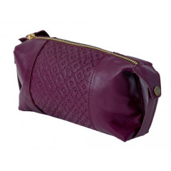 048-08-31/4 Косметичка кожаная ключ фуксия