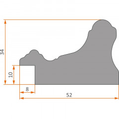 DC-5334-3 пластиковая рамка 50-50