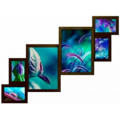 Лесенка 6-2 деревянная мультирамка коричневая