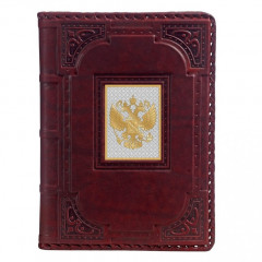 008-14-55А ежедневник А5 «Патриот-3» с накладкой покрытой золотом 999 пробы Макей