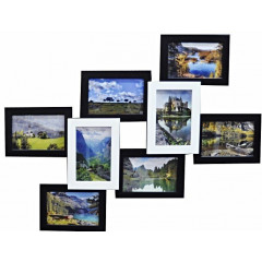 Меркурий 07-2 деревянная чёрно-белая мультирамка