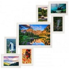 Лесенка-7 белая деревянная мультирамка