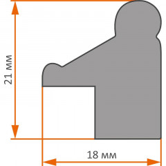 18-211 багет из пластика бежевый