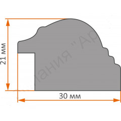 302-10 багет из пластика золото
