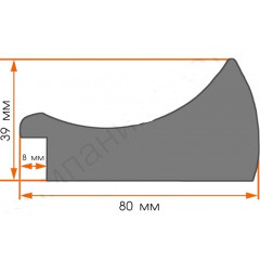 84-66 багет из пластика коричневый