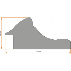 84-80 багет из пластика коричневый
