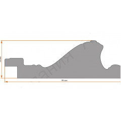 940 -02 багет из пластика белый
