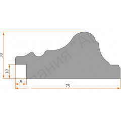 DL-52 багет из пластика серебро