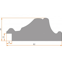 DC-82 багет из пластика коричневый