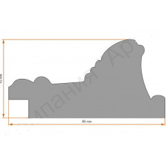 86-26 багет из пластика серебро