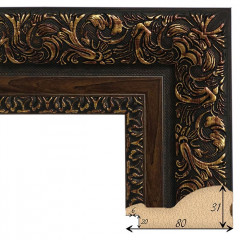 T-32-4 багет из пластика чёрный