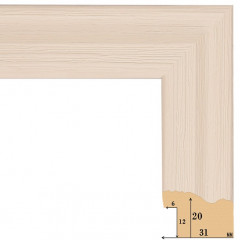 312-7 багет из пластика бежевый