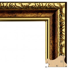 023-3 багет из пластика коричневый 