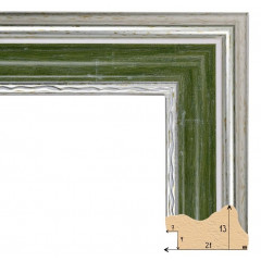 122-8 багет из пластика зелёный