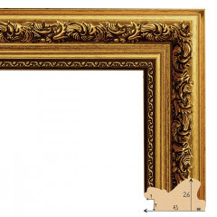 432-1 багет из пластика золото