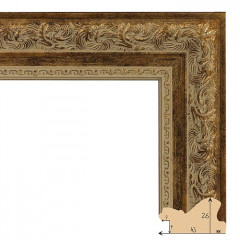 432-8 багет из пластика коричневый