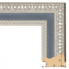 482-11 багет из пластика синий