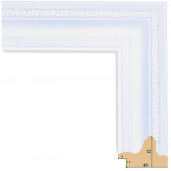 493-2 багет из пластика белый