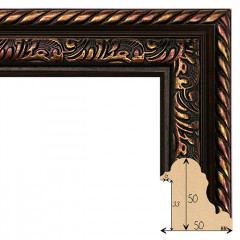 505-17 багет из пластика коричневый