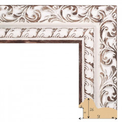 128-4 багет из пластика белый