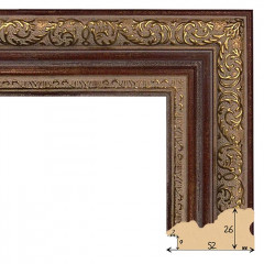 522-17 багет из пластика коричневый