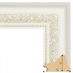 333-5 багет из пластика белый