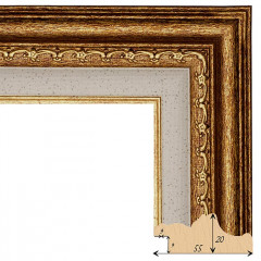 621-1 багет из пластика коричневый