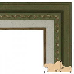 621-8 багет из пластика зелёный