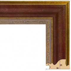 562-17 багет из пластика бордовый