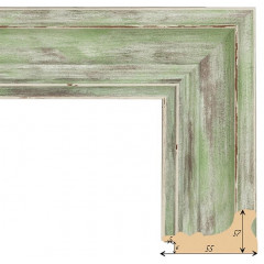 572-8 багет из пластика зелёный