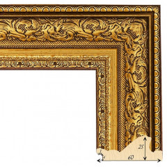 602-1 багет из пластика золото