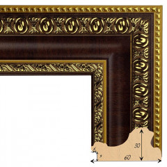 032-17 багет из пластика коричневый