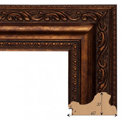 032-3 багет из пластика коричневый