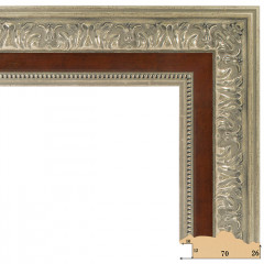 702-17 багет из пластика бордовый