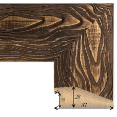 128-4 багет из пластика коричневый