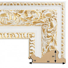 90-34-5 багет из пластика белый