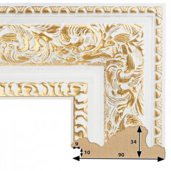 90-34-5 багет из пластика белый