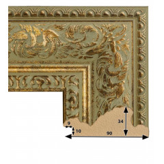 903-7 багет из пластика золото